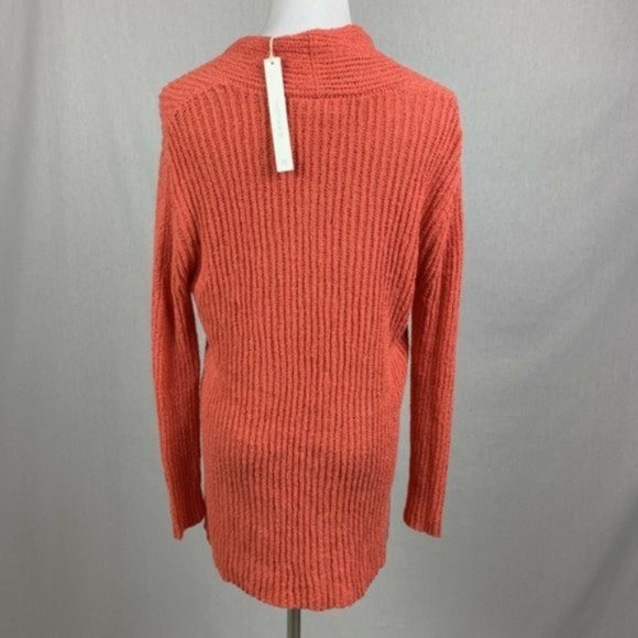 Caslon Nordstrom Coral Ribbed V-neck Sweater - Picture 6 of 6